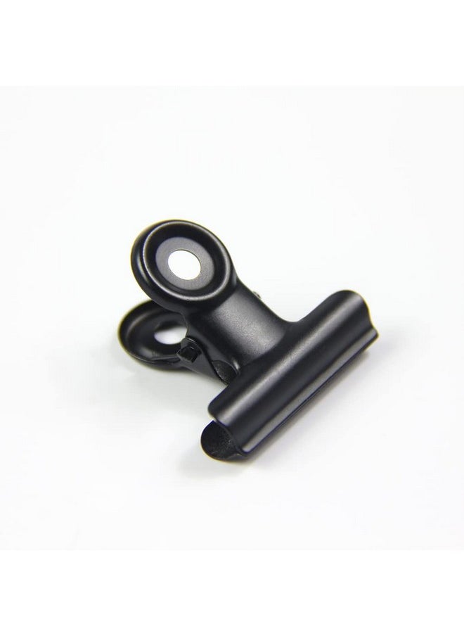 Coideal Small Bulldog Paper Clips - 120 Pcs Mini Black Metal Hinge Bull Clips 22Mm Tiny Binder Paper Clamps For Pictures, Photos  - Image 1