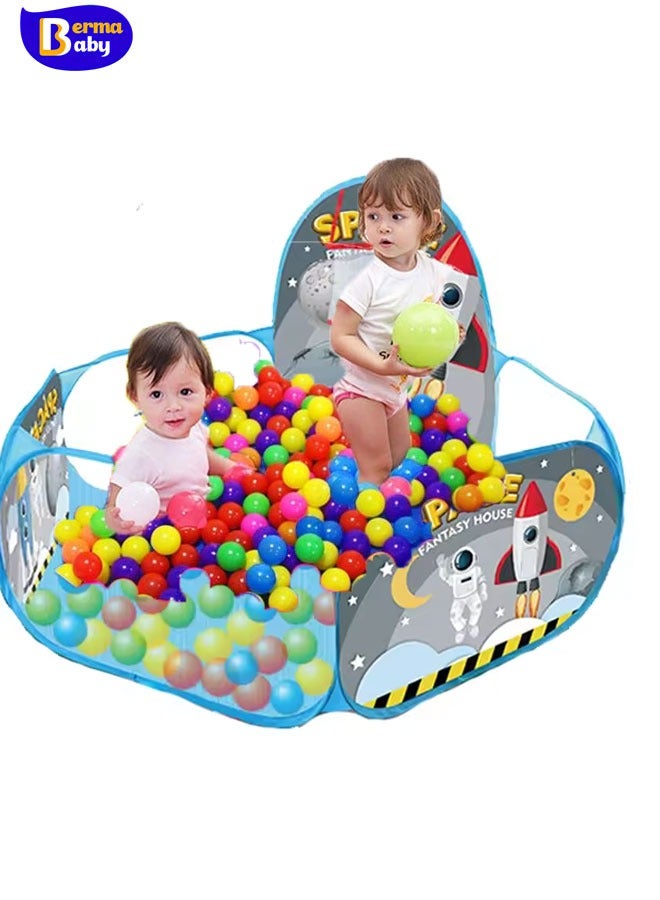 Berma Baby Kids Ball Pit Large Pop Up Childrens Ball Pits Tent for Toddlers Playhouse Baby Crawl Playpen with Basketball Hoop and Zipper Storage Bag, Balls Not Included  - Image 1