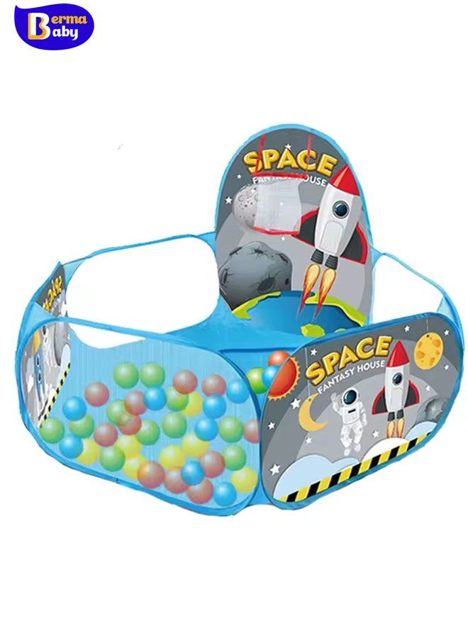 Berma Baby Kids Ball Pit Large Pop Up Childrens Ball Pits Tent for Toddlers Playhouse Baby Crawl Playpen with Basketball Hoop and Zipper Storage Bag, Balls Not Included  - Image 5