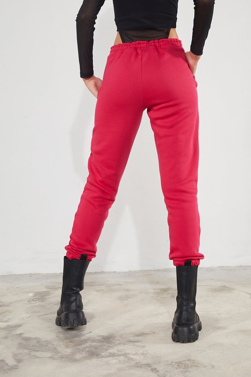Twenty3 Women's Basic 3 Thread Raised Elastic Legs Thick Jogger Sweatpants  - Image 4