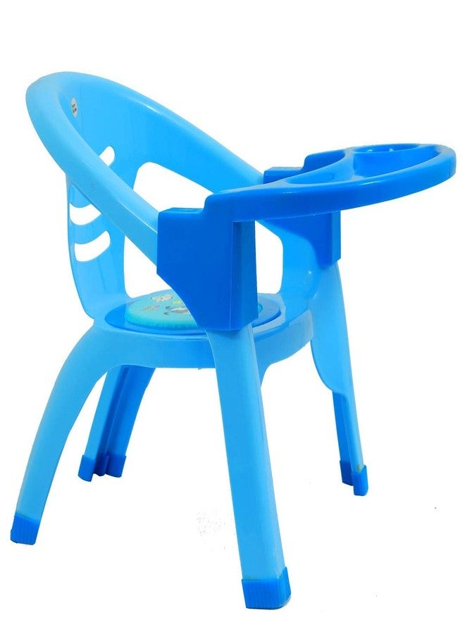 نابيا كرسي أطفال صغير من نابيا مع صينية أمان ووسادة ناعمة مع صوت صفارة للأطفال - (أزرق) - Image 3