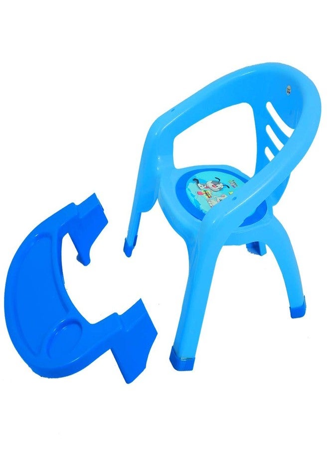 نابيا كرسي أطفال صغير من نابيا مع صينية أمان ووسادة ناعمة مع صوت صفارة للأطفال - (أزرق) - Image 4