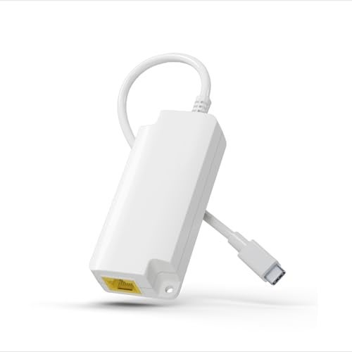 PROCET PoE System Gigabit PoE to USB C Converter for Smart Phone/Tablet, USB-C to Ethernet Adapter with 10W Charging, Power & Data 2-in-1 RJ45 Port to Type-C Adapter, 10/100/1000Mbps High Speed Plug & Play,IEEE802.3af - Image 1