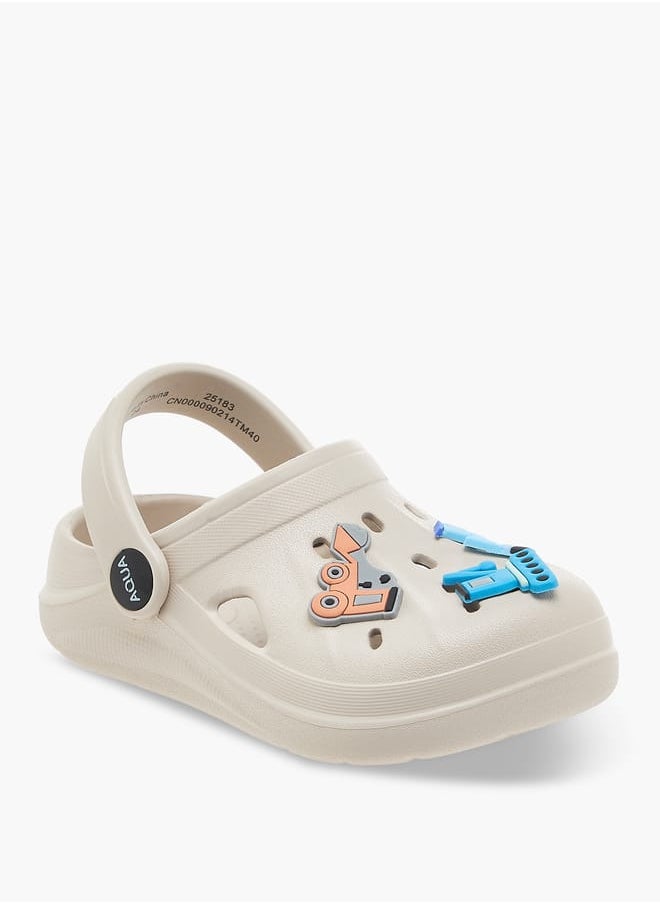 Aqua Boys Accent Detail Slip-On Clogs  - Image 1