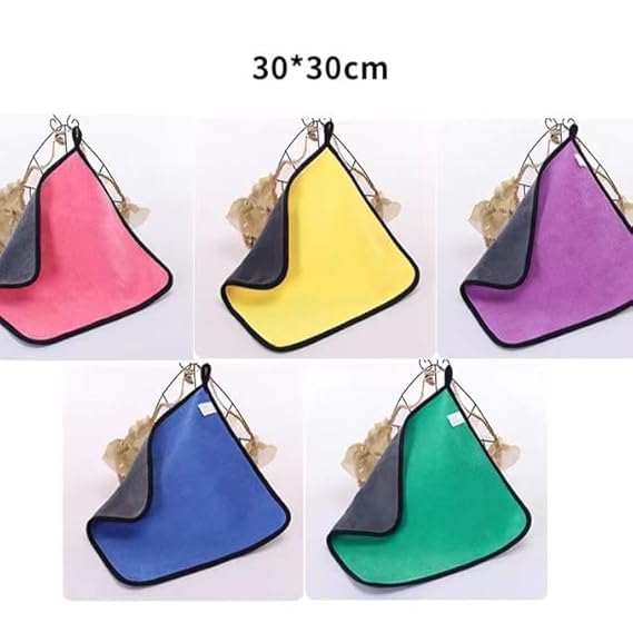 CHAMELI Microfiber Towel for Puppies Kittens Dog & Cats, Super Absorbent Quick-Drying Soft Lint Free Small Bath Towel for Pets (5) - Image 2
