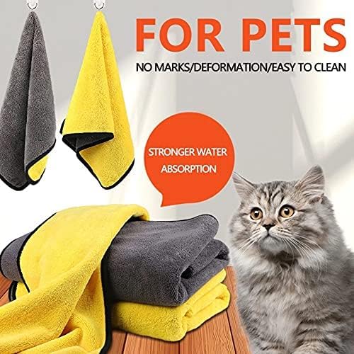 CHAMELI Microfiber Towel for Puppies Kittens Dog & Cats, Super Absorbent Quick-Drying Soft Lint Free Small Bath Towel for Pets (5) - Image 4