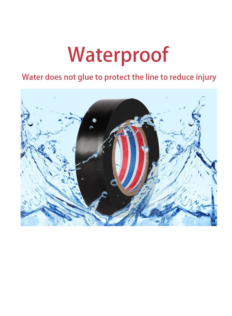 SUNSAR Adhesives, Sealers and Tapes, Electrical Tape PVC Electrical Wire Insulating 18mm x 10m(Pack of 6) - Image 4