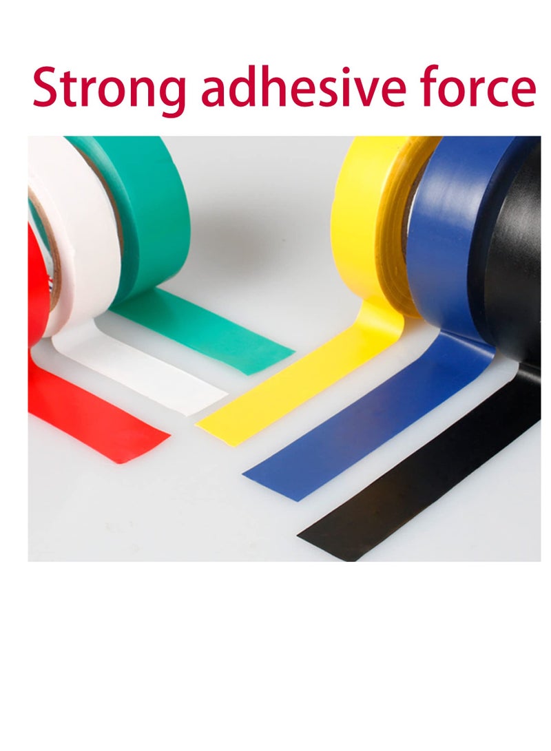 SUNSAR Adhesives, Sealers and Tapes, Electrical Tape PVC Electrical Wire Insulating 18mm x 10m(Pack of 6) - Image 5