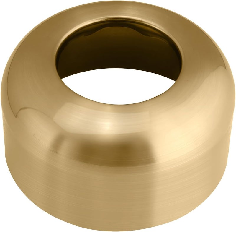 AYMQDEC PFLBELL1147 فلانج جرس 1-1/4 بوصة، مصمم ليتناسب مع فلانج صندوق 1-1/4 بوصة ID x 3 بوصة OD، متوافق مع حوض الاستحمام ذو الأرجل على حوض الغسيل ضد الجدار، نحاس مصقول - Image 1