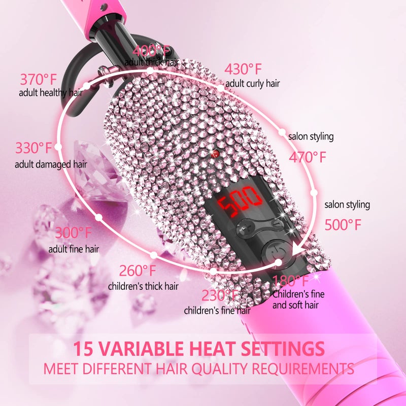 Dan Technology 500â„‰ Hot Comb for Wigs, Diamond Hair Straightener, 7 Temperature Settings, 60 Min Auto-Off, Professional Styling Tool for Natural Black Hair - Image 2