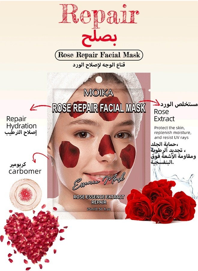 MOIKA - Plant Nutrition Antioxidant Facial Sheet Mask-Premium Essence Moisturizing|Anti-aging Hydrating Face Masks,Clarifying,Nourishing And Firming|Face Mask Skin Care&Beauty Facial Sheet Mask,Cruelty-Free - Image 1