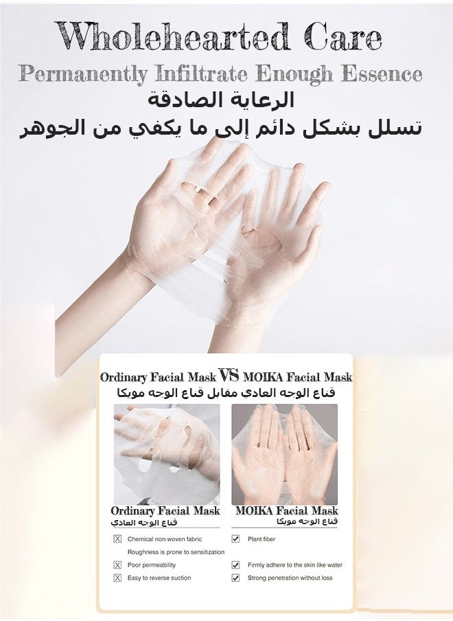 MOIKA - Plant Nutrition Antioxidant Facial Sheet Mask-Premium Essence Moisturizing|Anti-aging Hydrating Face Masks,Clarifying,Nourishing And Firming|Face Mask Skin Care&Beauty Facial Sheet Mask,Cruelty-Free - Image 1