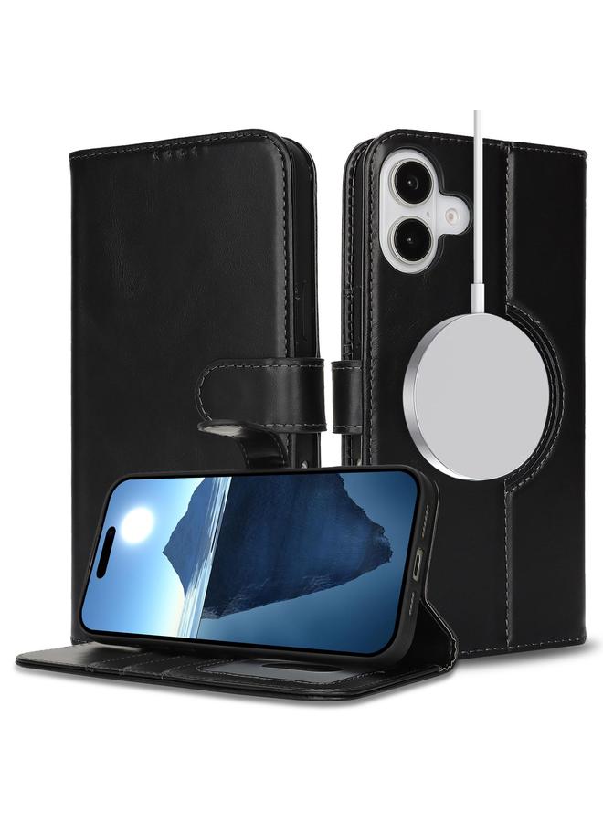 S-TOP Case For iPhone 14 Pro Genuine Leather Card Wallet MagSafe Phone Case - Image 4