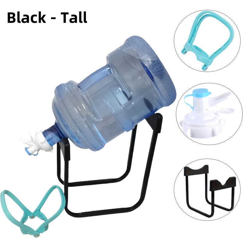 Black Detachable Bucket Rack With Water Nozzle And Handle For Home Office - Image 4
