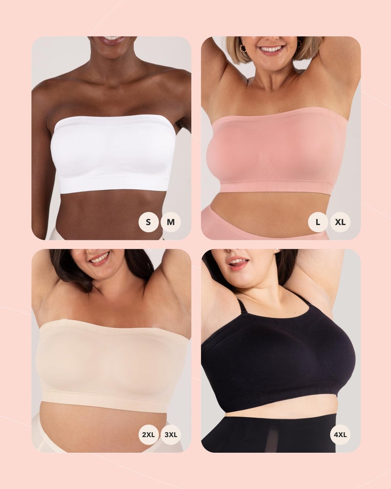 SHAPERMINT Strapless Bra - Bandeau top, Strapless Bras for Women, Plus Size Lingerie for Women, Free Clear Bra Straps - Image 3