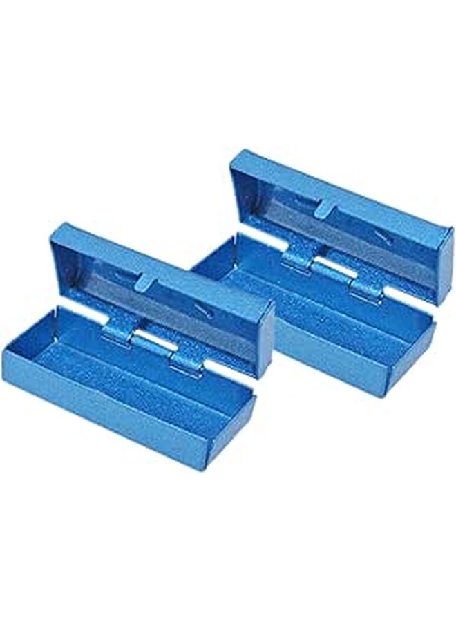 Miniature Alloy Toolbox Model Set Of 2 For DIY Dollhouse Scene Compact Tiny House Decoration - Image 1