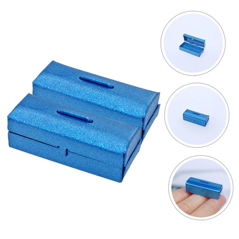 Miniature Alloy Toolbox Model Set Of 2 For DIY Dollhouse Scene Compact Tiny House Decoration - Image 4
