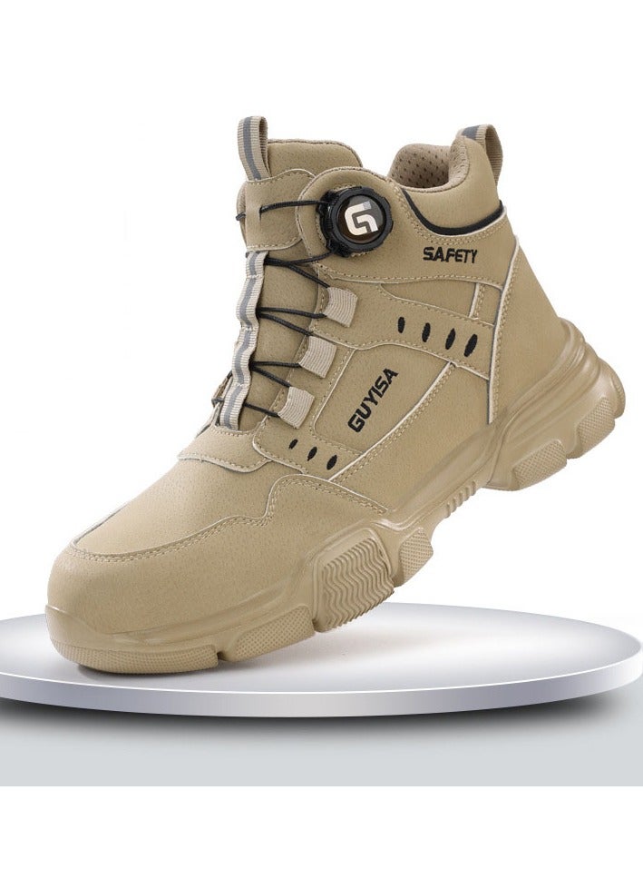 NIBEMINENT Mens Outdoor Hiking Boots Desert Combat Tactical Boots Male Winter Shoes Men Desert Ankle Boots Work Safety Shoes