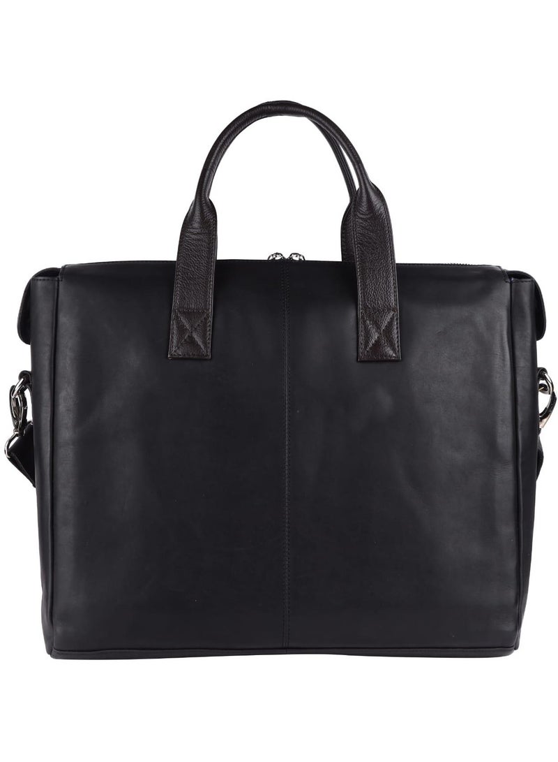 POGAGO Premium 100% Cow Leather Laptop Messenger Bag – Unisex, Ideal for Business, Travel, and Daily Use, Adjustable Shoulder Strap, Fits 14-Inch Laptop - Image 2