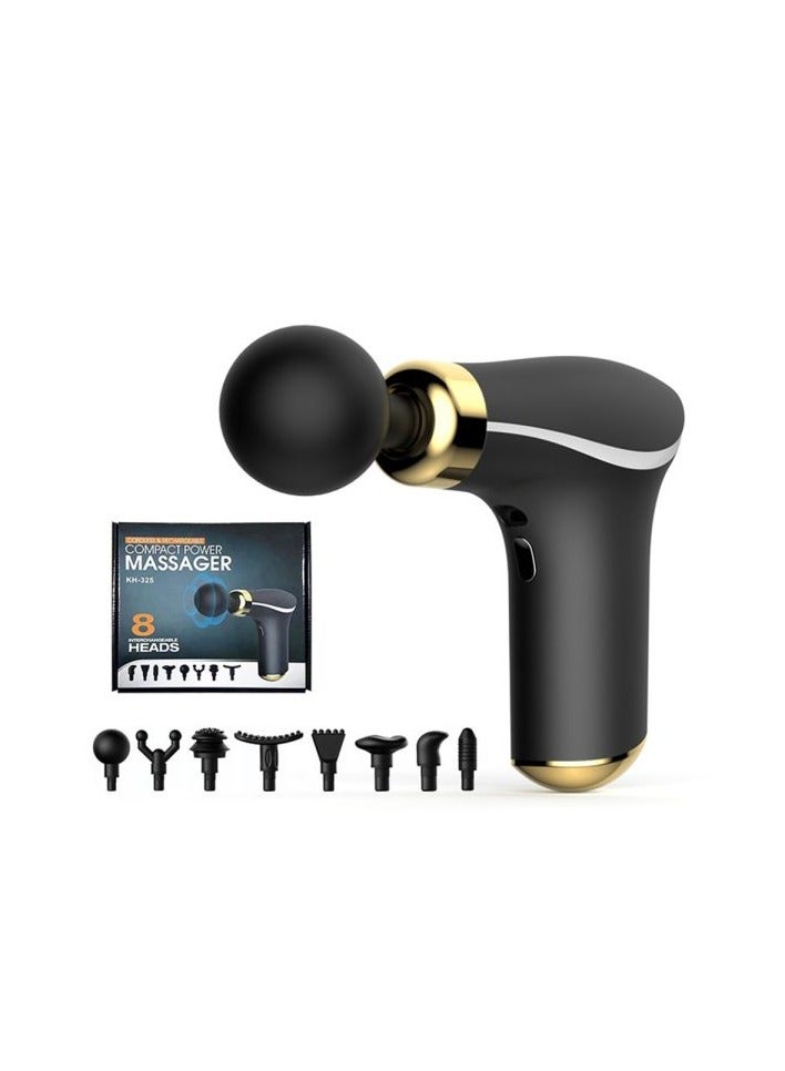 HAOHAN 8 Head Mini Massage Gun – High-Frequency Vibration, 3-Speed Levels for Deep Muscle Recovery, Stress Relief & Relaxation – Portable & Multifunctional Massager for Home & On-the-Go - Image 1