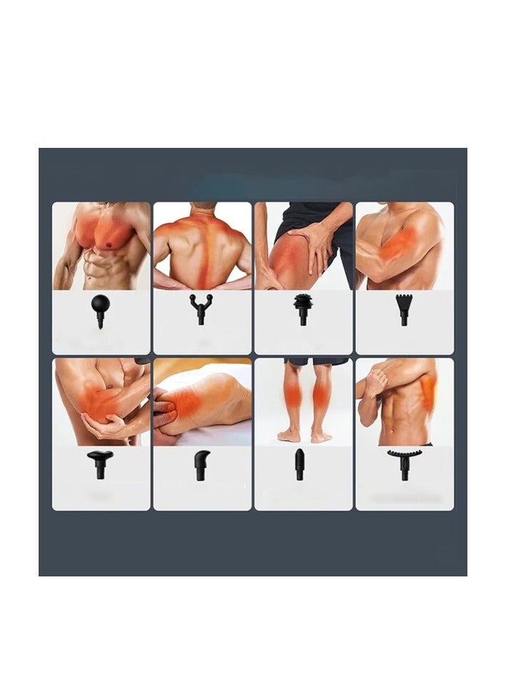 HAOHAN 8 Head Mini Massage Gun – High-Frequency Vibration, 3-Speed Levels for Deep Muscle Recovery, Stress Relief & Relaxation – Portable & Multifunctional Massager for Home & On-the-Go - Image 3