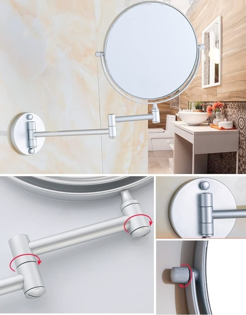 NIRVA WITH DEVICE OF WOMEN PICTURE NIRVA WITH DEVICE OF WOMEN PICTURE Adjustable Make up Mirror in Grey Color for Bathroom Home Hotel  - Image 5