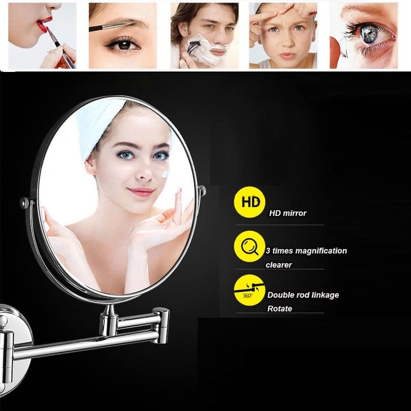 NIRVA WITH DEVICE OF WOMEN PICTURE NIRVA WITH DEVICE OF WOMEN PICTURE Adjustable Make up Mirror in Grey Color for Bathroom Home Hotel  - Image 3