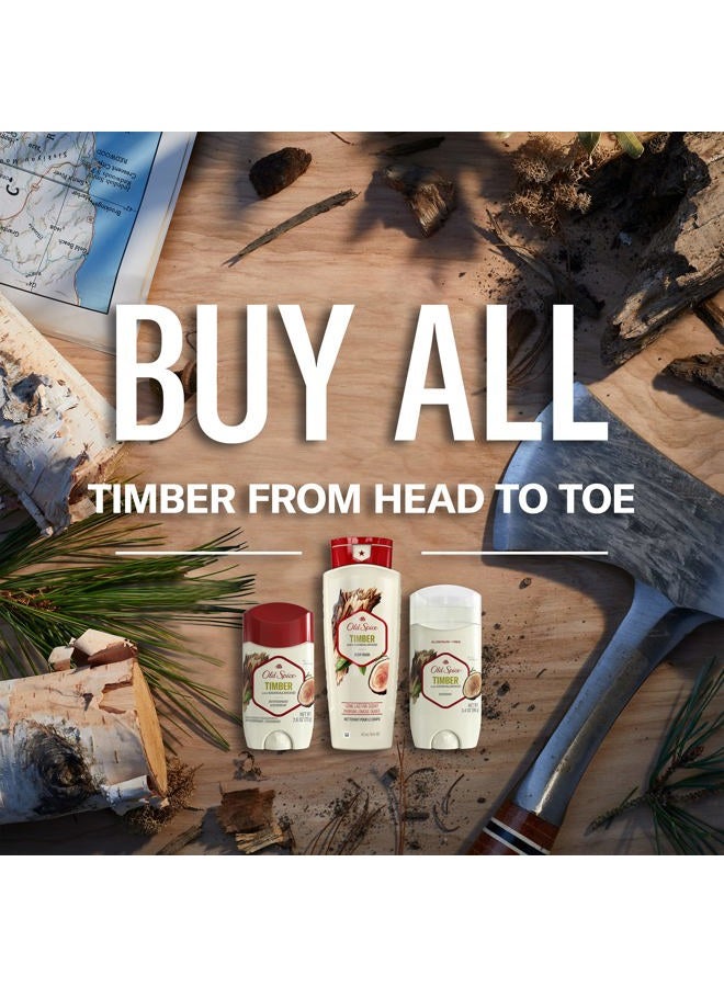 Old Spice Fresher Collection Invisible Solid Men's Deodorant, Timber, 3 Ounce - Image 3