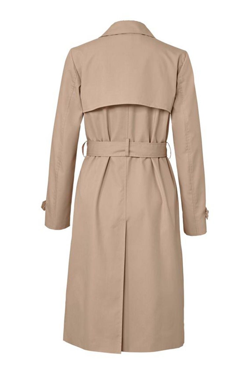 Tchibo Women Plain Belted Trench Coat, Tan - Image 3