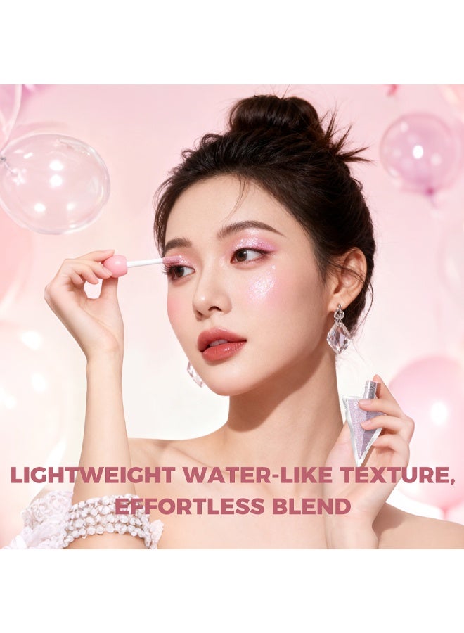 يونج فيجن ظلال عيون سائلة، ظلال عيون بشكل مثلث طويلة الأمد مقاومة للماء لامعة ومتألقة، قلم تحديد العيون السائل، ظلال عيون متلألئة للحفلات والمهرجانات، #04 - Image 3