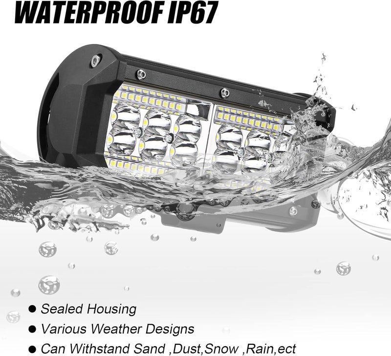 Treela 8 Pack 7 Inch 156W LED Light Bar - Waterproof Off Road Driving Lights - Image 4