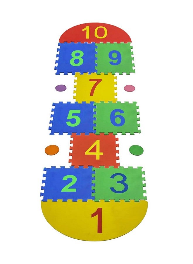 VGRASSP Hopscotch Game Mat Toy for Kids - Safe Indoor Play for All Season, Interlocking, Learning Number Mat for Boy, Girls Toddlers - Image 2