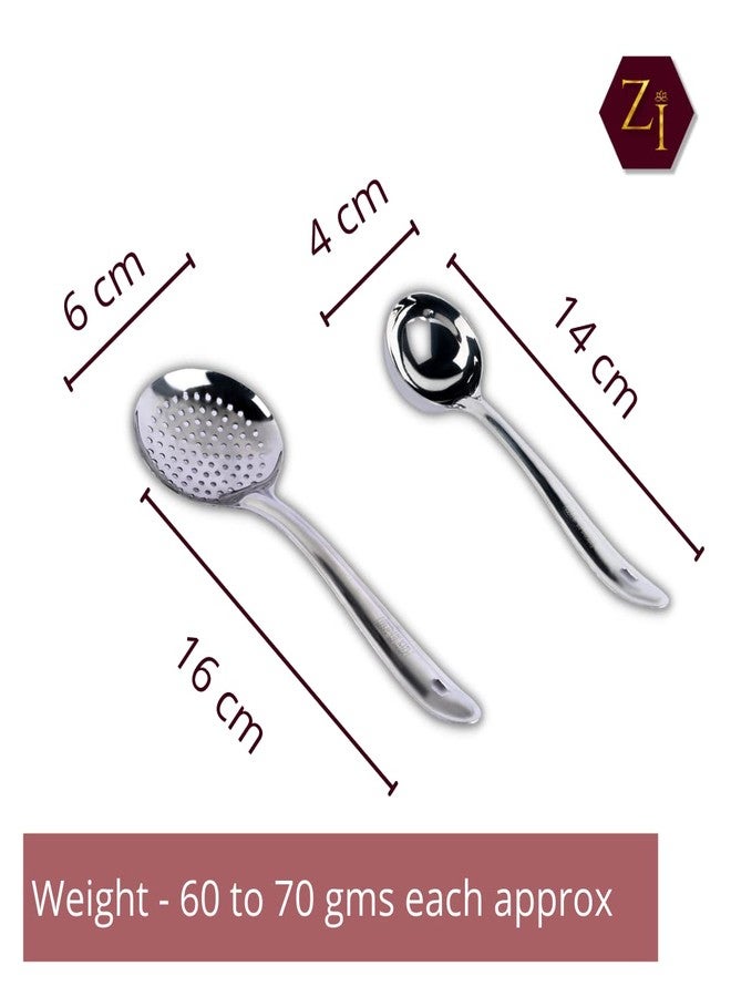 ZESTILO Serving Spoons Steel Spoons, Serving Set, Stainless Steel, Supreme Range Set of 5 - Image 2