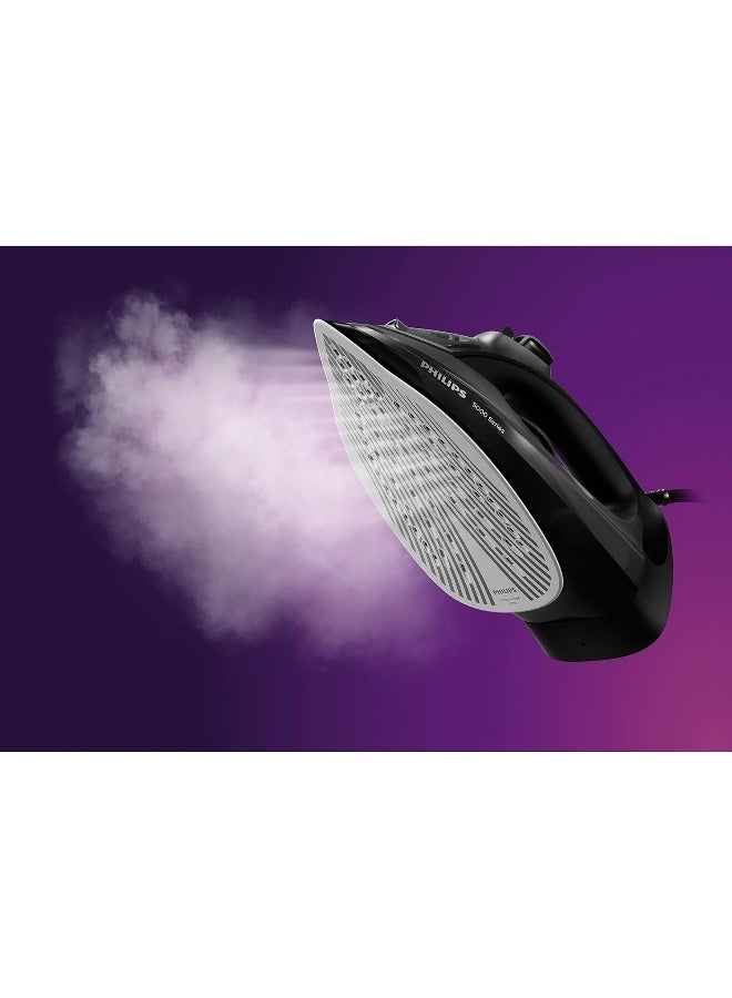 Philips 5000 Series Steam Iron - 2600W, 200 g Steam Boost, SteamGlide Plus, 45 g/min Continuous Steam 320 L 2600 W DST5040/86 Black - Image 4