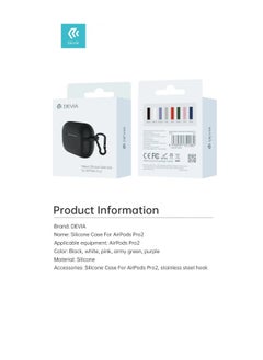 devia Devia - Silicone for Apple AirPods Pro (2022) (All New 2nd Gen) - Black  - Image 2