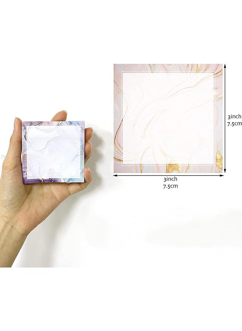 Y&D - 6 Pack Marble Pattern Sticky Notes 3x3 Inch Size Post-It Note - Image 1