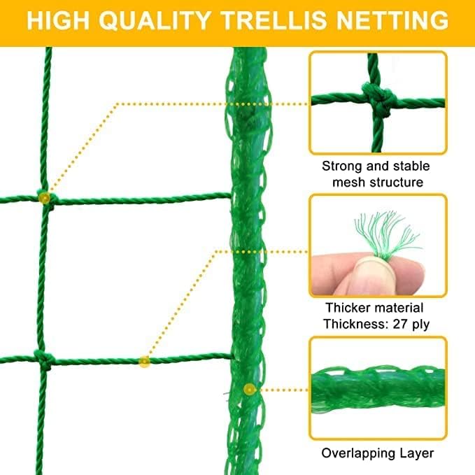 Loiisgy Plant Climbing Net & Creeper Net Garden Plant Netting Mesh Vine Net Climbing Trellis for Vegetables, Clematis, Cucumber, Grapes, Tomatoes, Flowers and Vine Plants (6.6 X 9.8 Feet) - Image 3