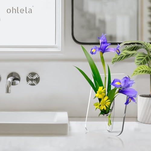 Kunya Frame Flower Vase Home Decoration 7.8X5.9Inch for House Warming Gifts Sturdy Transparent|Home & Garden|Home D - Image 3