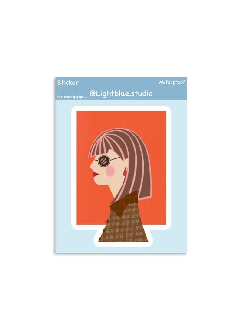 Boomah Accessories 1-Piece Creative Girl Portraite , Fashion Girl Waterproof Vinyl Stickers, for Laptop , Mobile , Mug , Skateboard , Guitar for kids, adult , girls, nursery 8x6cm - Image 2