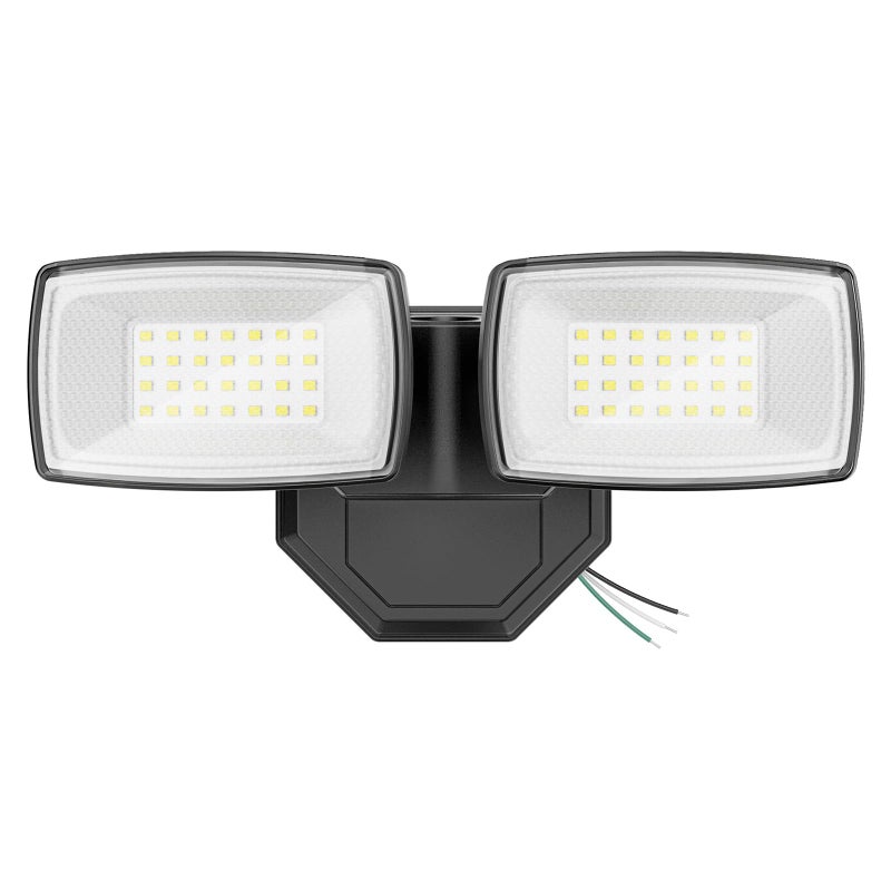 Onforu 3200LM Flood Lights Outdoor, 32W 6500K LED Security Light Manual Switch Controlled, IP66 Waterproof Outdoor Lights, Wall Mount Exterior Flood Light with 2 Adjustable Heads Floodlights Outside - Image 1