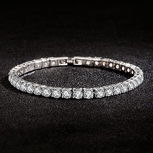 Vientiq Sparkling Silver-Plated White Crystal Stones Bracelet for Women/Girls - Image 2