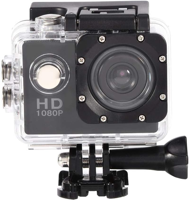 cheekyglo Mini DV Sports Camera,2inch 1080P Full HD LCD Screen Action Camera Waterproof 30m Video DV Camera with Mini Camcorder Mounting Accessories Kits,Bicycle BracketBlack - Image 3