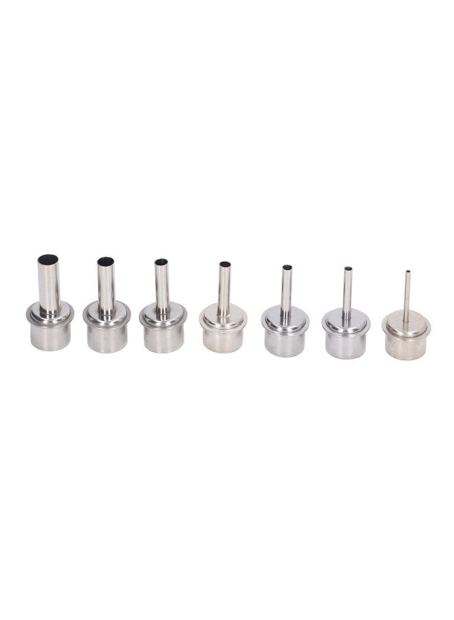 7 Pcs Hot Air Gun Nozzle Straight Heat Gun Tips Stainless Steel Desoldering Station Nozzle for Repair Maintenance - Image 1