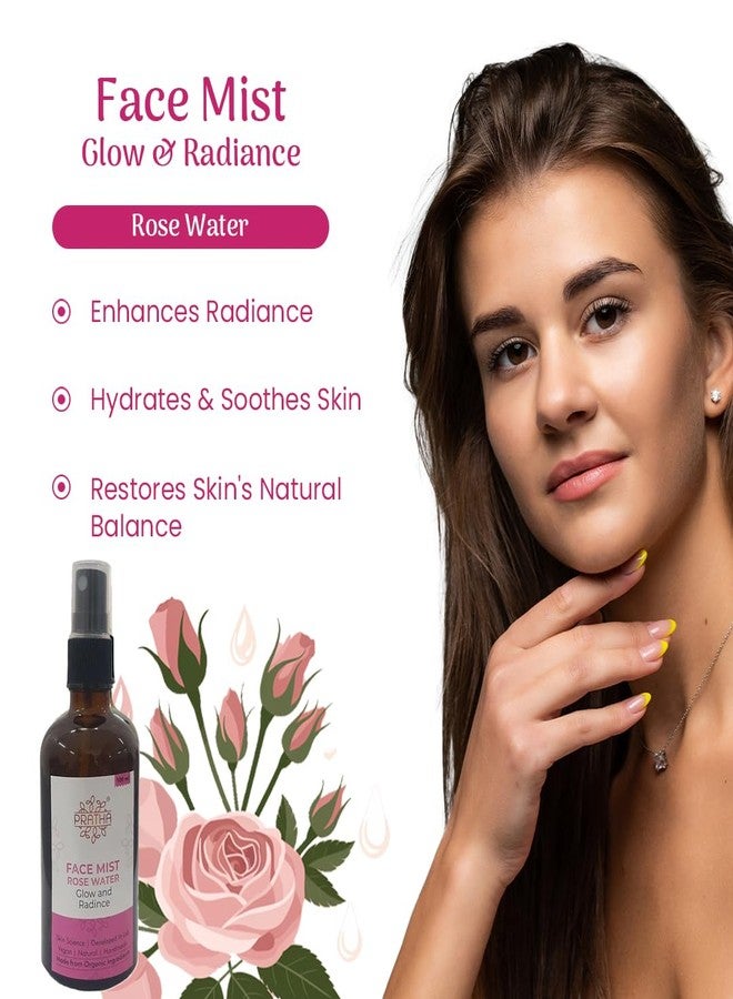 Pratha Face Mist Rose Water, Glow and Radiance, 100 ml, Vegan, Natural Handmade - Image 4