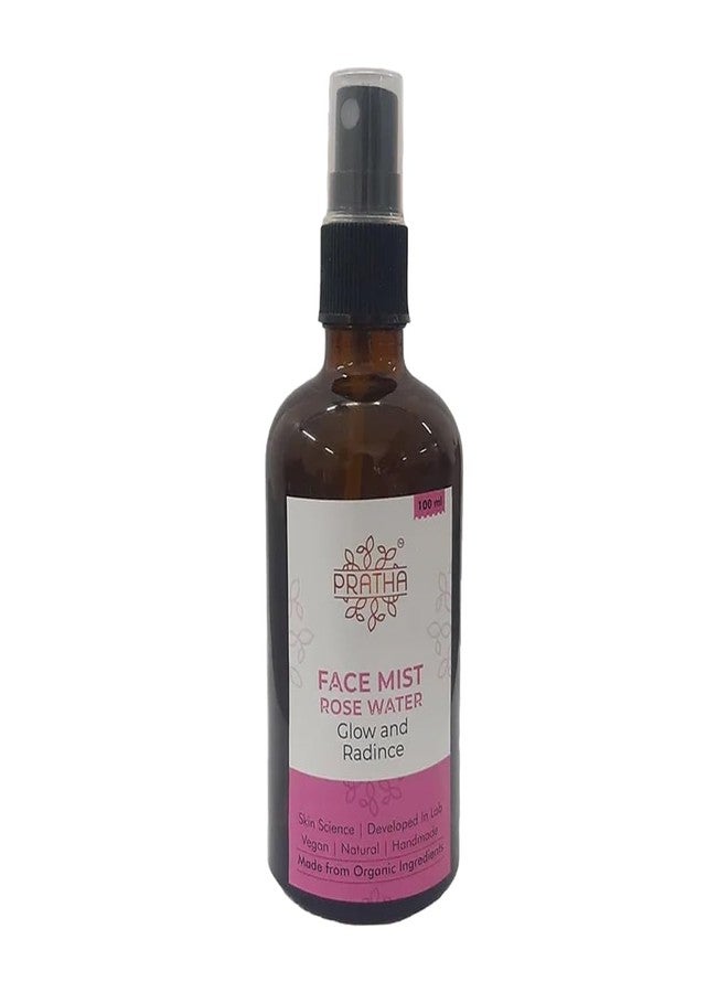 Pratha Face Mist Rose Water, Glow and Radiance, 100 ml, Vegan, Natural Handmade - Image 2