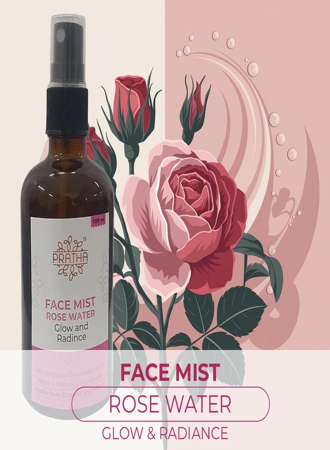 Pratha Face Mist Rose Water, Glow and Radiance, 100 ml, Vegan, Natural Handmade - Image 5