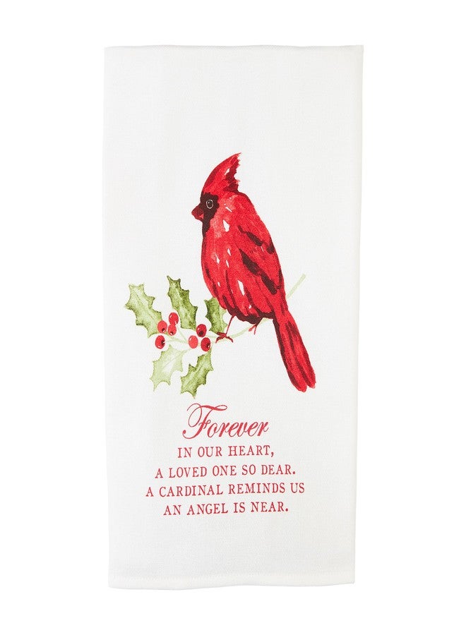 Mud Pie Cardinal Towel, Forever, 26" x 16 1/2" - Image 1