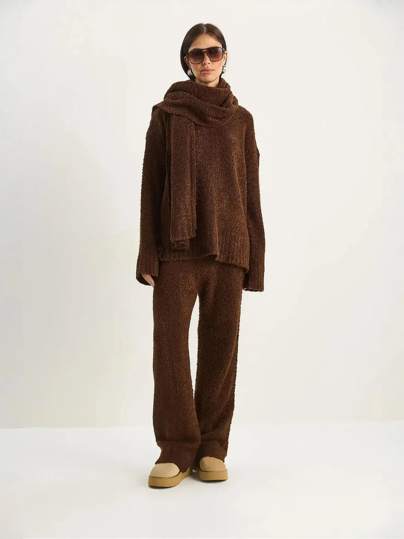 بيانكو لوتشي طقم قطعتين محبوك مضلع فضفاض من لوتشي