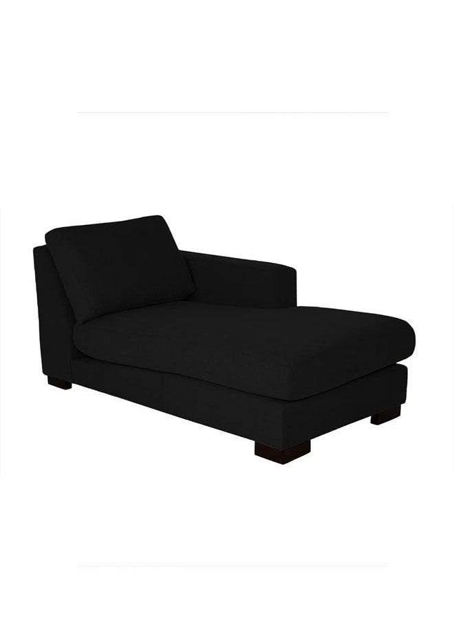 REGAL IN HOUSE - Right Corner Sofa with Left Armrest Upholstered in Linen 85x168x88 cm-Black - Image 1