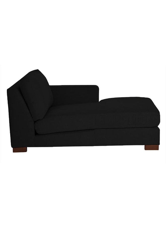 REGAL IN HOUSE - Right Corner Sofa with Left Armrest Upholstered in Linen 85x168x88 cm-Black - Image 1